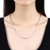 Collane di serpenti da 4 mm in argento 925 per le donne della collana della collana del partito della moda delle donne di alta qualità