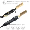 Straightening Brush Straightener Flat Smoothing Hot Heating pressing Hair Straight Curling Iron electric Comb