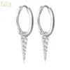 925 Sterling Silver For Women Small Hoop Spike Gothic Girl Ear Bone Earrings Men Cartilage Piercing aretes Z5