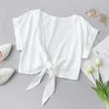 Women Summer Sweet Solid Suits 2-piece Sets 100%Cotton Short Blouses Tops and Shorts Female Fashion Street Clothing 210513