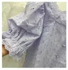 Summer Cutout Vintage French Square Collar Causal White Shirt Women Chic Embroidery Lace Blouse Tops Blusas 14641 210521