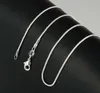 2021 Высокое качество 1 мм 16-24 дюйма Стерлинговое серебро 925 пробы ожерелье со змеиной цепочкой Модные украшения Самые дешевые ожерелья со змеей MOQ 100 шт.226