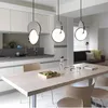 Pendant Lamps Modern Led Lights Kitchen Lamp Geometric Circle Iron Small Hanging Dining Room Bedroom Decorative Lighting