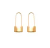 Hoop & Huggie 2021 Fashion Trendy Golden Lock Pendant Earrings High Quality Anti-allergic Stainless Steel Women Fine Jewelry