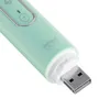 Brosse à dents électrique sonique 2 en 1 brosse nettoyante pour le visage IPX7 brosse à dents rechargeable USB étanche - blanc