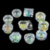 1PC Rainbow Crystal Clear Acrylic Liquid Dish Tappen Dish Glass Cup met Deksel Kom voor Acrylic Powder Monomeer Nail Art Tool