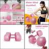 Wyposażenie Dostawy fitness Outdoors1Pair Yoga PCV Profesjonalne Trening Travel Waga Podnoszenie Eco Friendly Sport Water Hhipbells