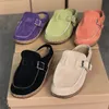 2021 kvinnor desginer sandaler mode platt tofflor med spänne bottome booties leopard glides sommar strand casual skor stora storlekar toppkvalitet Q17