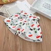 Summer Casual 2 3 4 5 6 7 8 9 10 Years Children'S Clothing Cotton Floral Print High Waist Beach Shorts For Baby Kids Girls 210529