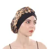 Beanie/Skull Caps 2022 Print Women's Soft Silky Satin Turban Hats Elastic Wide Band Bonnet Night Sleep Hat Hair Loss Chemo Cap Davi22