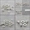 Autres bijoux en vrac 10 pièces de perles de beignet en argent sterling 925 avec empreinte de vigne en spirale entretoise de pneu livraison directe 2021 Dficd