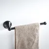 Toalettborstar hållare solida mässing badrumstillbehör set borsthållare olja gnuggas brons handduk ring vägg roll papper matt svart