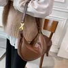 Leftside Vintage Small Pu Leather Armpit Crossbody Bags for Women 2021 Hit Winter Designer Lady Shoulder Purses and Handbags