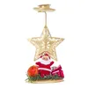 Candle Holders Non Slip Living Room Star With Santa Claus Gift Tree For Desktop Snow Flake Ornament Home Decor Bedroom Christmas Holder