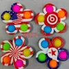 Fidget Decompression Toy Push Simple Dimple Fidgets Toys Plus 5 Sides Play Game Anti Stress Spinner Colorful