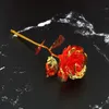 Christmas gift 24k design gold foil plated colorful rose creative gift can permanently save the rose for Valentine's Day gift 1085 V2