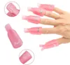 2021 Plastic Nail Art Soak Off Cap Clip UV Gel Polish Remover Wrap Tool Tips voor vingers 10PPCS / SET 11 kleuren