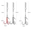 낚시 후크 소프트 루 리그 싱글 후크 더블 리깅 고음 액세서리 스틸 태클 고 탄소 터미널 V5S8