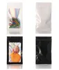100pcs 8 * 13cm 3 côtés scellant des sacs d'emballage d'artisanat avec une fenêtre transparente sur le devant Accessoires ménagers Pochettes d'emballage Sac de boucles d'oreilles et de bijoux