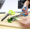 Stainless Steel Cooking Tools Kitchen Accessories Knives 5 Layers Scissors Sushi Shredded Scallion Cut Herb Scissor GGA5099