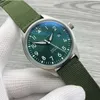 Luksusowe męskie zegarki Wysokie Qaualiy Automatyczne mechaniczne mechaniczne stal nierdzewną Czarną skórę prosta 41 mm pilotów Zegarek Outdoor IW327012