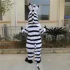 Högkvalitativ Zebra Mascot Cartoon Animal Mascot Kostymer Halloween Kostym Fany Klänning Vuxen Storlek
