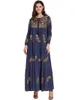 Этническая одежда плюс размер исламская одежда мусульманская макси -платье Kaftan Rope Pakistan Turkish Turkey Dubai Вышивка абая для женщин этническая