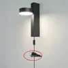 LED-Wandleuchte mit Schalter 7W 9W Schlafzimmer Wohnzimmer Nordic moderne Wandleuchte Gang Studie Leseleuchte weiß schwarz Wandleuchten 210724