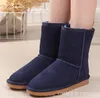 Kvinnor Snow Boots Boot Plush Boots Classical Mini U5825 Håll WARM Fashion Sheepskin Cowskin Leather EUR35-41