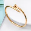 2021 with box screw nail bracelet cuffs titanium steel gold charm Love bangle Armband for men and women wedding couples lovers gif3372855