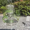 2022 Hookah Bong Glas DAB Rig Recyler Green Water Bongs Rökrör 8-10 tum Höjd 14mm Kvinna Joint med Quartz Banger