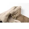 LY VAREY LIN осень зима женские мода свободно подходит отворот с длинным рукавом куртка PU кожаная ямба толщиной толщиной Watm 210526