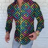 Męskie z długim rękawem Bluse zwierząt styl druku shirt w górę chemise Hippie Blusa Casual Hawajski bluzka