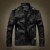 Men's Jackets 2022 European And American Autumn Winter Leather Jacket Stand Collar Washed PU Nostalgic