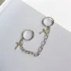 Argent couleur plaqué rétro Punk Hip Hop croix anneau main doigt chaîne réglable anneaux bijoux cadeau pour hommes femmes unisexe anneau