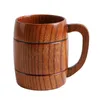 Chá de madeira clássica Chá de café xícara de café eco-friendly jujube caneca de madeira handmade barril garrafa de água suco de suco de leite à prova de calor