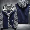 Drop USA plus EU America Size Design Mäns tryckmönster Tjocken Fleece Zipper Hoodies Sweatshirt Coat Jacket 210813