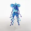 モダンな照明器具青い色のペンダントランプ小さなかわいい手の吹きガラスシャンデリアLEDホームライト子供のリビングルームの芸術の装飾
