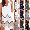 Vestido de mujer Verano Floral Impreso Sin mangas Vestido de mujer Boho Casual Beach Party Vestidos Robe Femme 210409