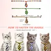 56 accesorios para mascotas de color colorido corbata de cachorro de mascotas Corbidas de gato Suministros para perros para ropa pequeña3801111