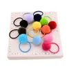 Baby Girls Hairball Seile Kinder Haare Gummiband Kinder elastischer Kopfbedeckungskopfschmuck Kleinkind Haarzubehör 12 Feste Farben KFR67