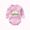 YSCULBUTOL Little Sheeps My Twin Baby Bodysuit Grappige Baby Shower Giften Leuke Llamas Outfit voor Twins Jongen Meisje. G1023