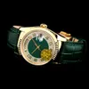 Women's fully automatic mechanical watch comfortable cowhide strap 36mm diameter hand set diamond technology Christmas gi244r