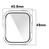 Vidro temperado + caso para Apple Watch Series 7 41mm 45mm tela protetor de tela quadro para iwatch 7