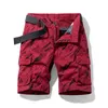 2021 Sommer Neue Männer Casual Retro Classic Pocket Overalls Shorts Mode Cotton Camouflage Shorts Männliche Tante Shorts X0601