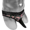 Unterhosen Lustige Sissy Herren Slips Höschen Penishülle Low Rise Spitze Patchwork Floral Unterwäsche Männlich Sexy Dessous Bikini Atmungsaktiv