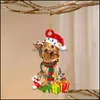 Juldekorationer festliga partietillbehör hem trädgård hund djur hängare träd dekoration semester barn gift woonkamer festival orna
