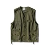 Coletes masculinos Moda Moda Tactical Men Army Jacket Green Style Military Casual Casual Casa de verão Harajuku macho com muitos bolsos phin2