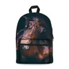 Backpack Horses Printed Canvas Backpacks Teenage Girls 2021 School Bags Women Fashion Travel 3D Animal