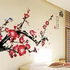 Wandaufkleber im chinesischen Stil, 3D-Stereo-Aufkleber, DIY-Kunst, selbstklebendes Poster, Heimdekoration, Schlafzimmer, Wallstick-Dekoration, Pflaumenpapier